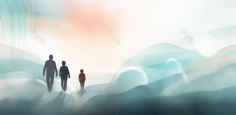 水彩简约父爱如山父亲节宣传展板背景,插画/手绘图,插画/手绘图库,插画/手绘图下载,插画/手绘